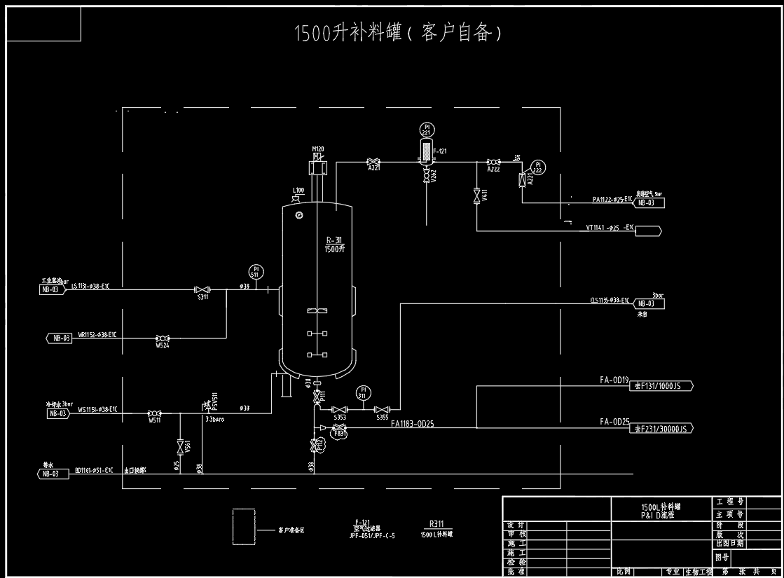 1500L料罐流程图