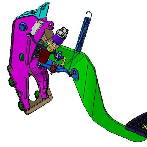 汽车制动踏板及传动装置 CATIA