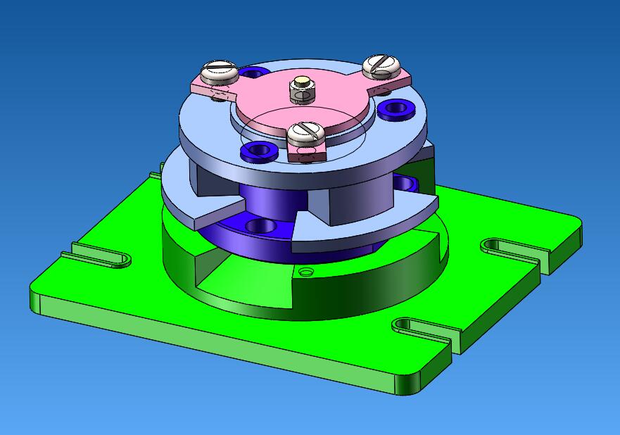 法兰盘钻孔夹具三维图（SolidWorks+x_t)