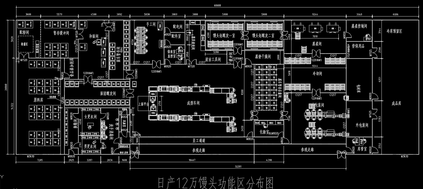 馒头生产车间平面布置图