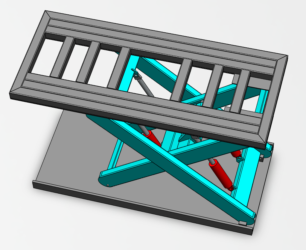 液压升降平台三维模型设计图SOLIDWORKS