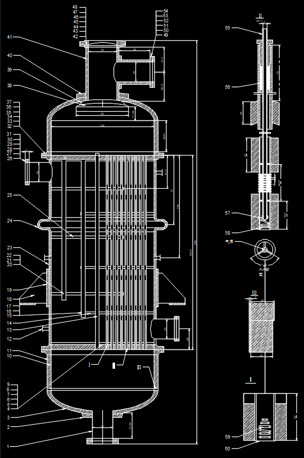 环氧乙烷固定床反应器设计CAD