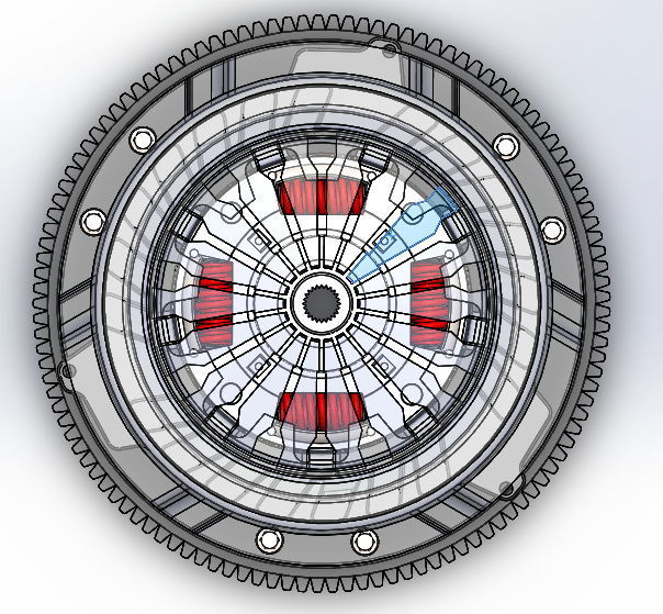 单片式离合器3D图纸 Solidworks设计