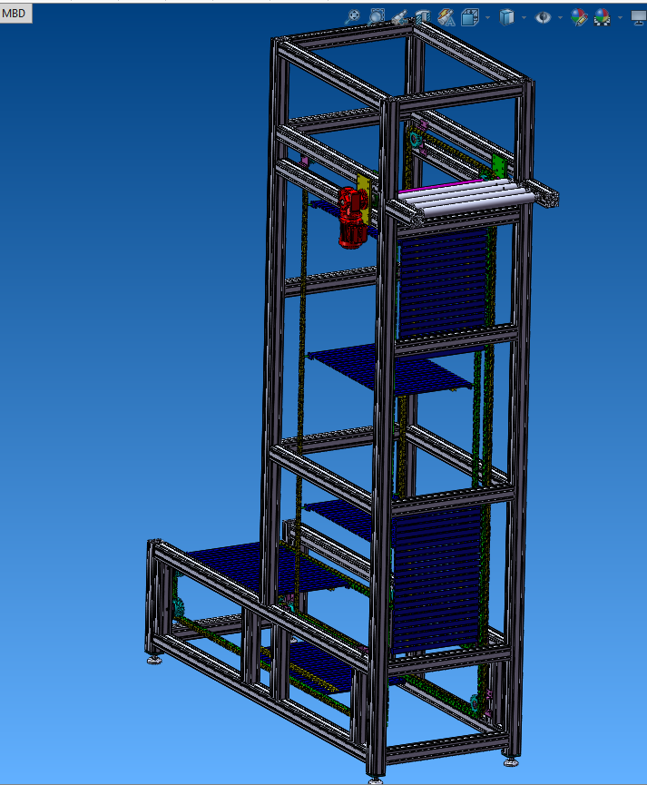 Z型提升机（往复式垂直提升机）Solidworks