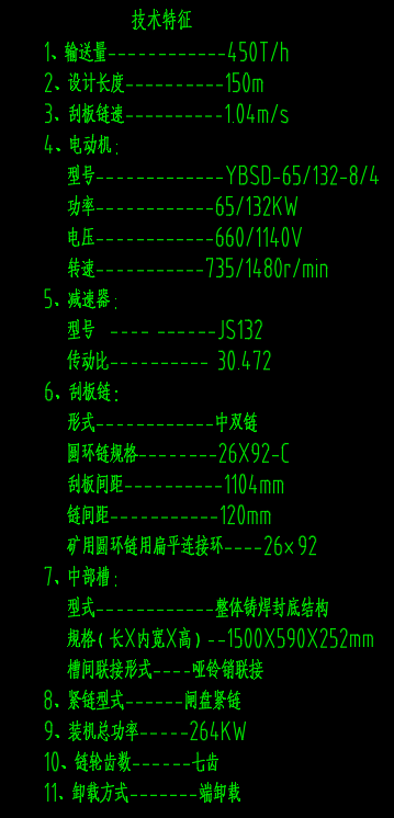 综采面SGZ630-264铸焊式刮板输送机生产全套图