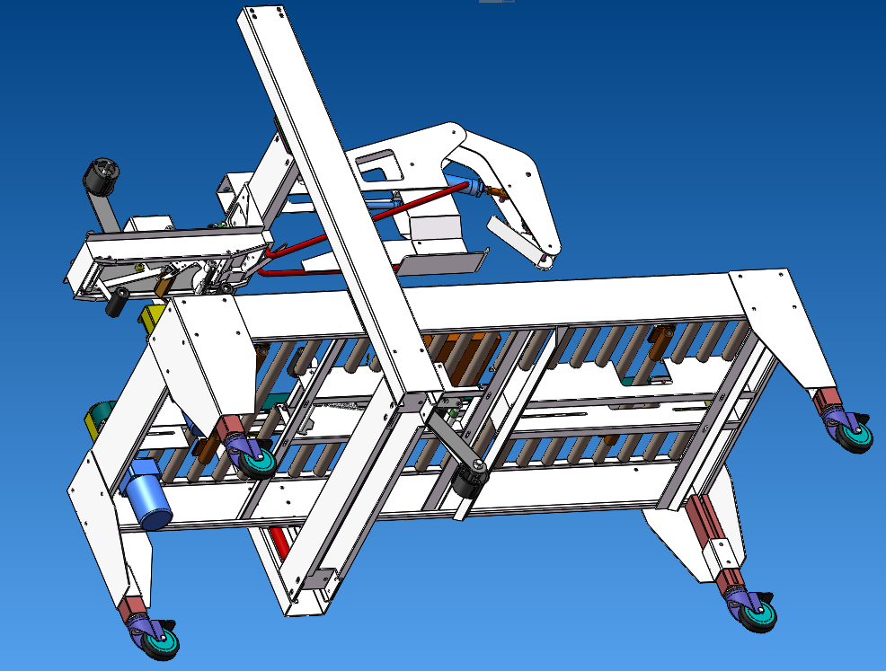 全自动折盖封箱机【solidworks+STEP+IGS】