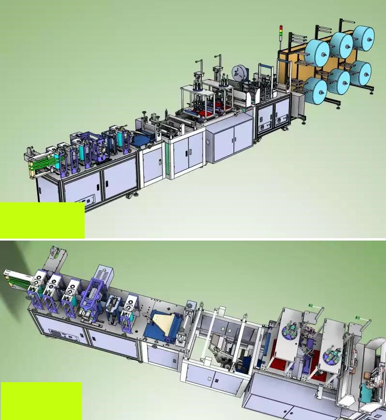 N95口罩机设备3D模型