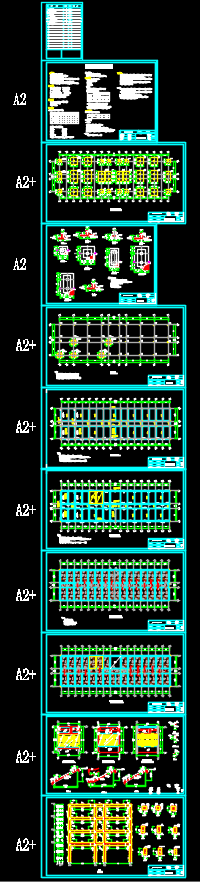 苏州市某5层建筑面积约 4000-5000m2 左右、钢筋混凝土框架结构公司办公楼设计（含85页计算书，建筑、结构图）