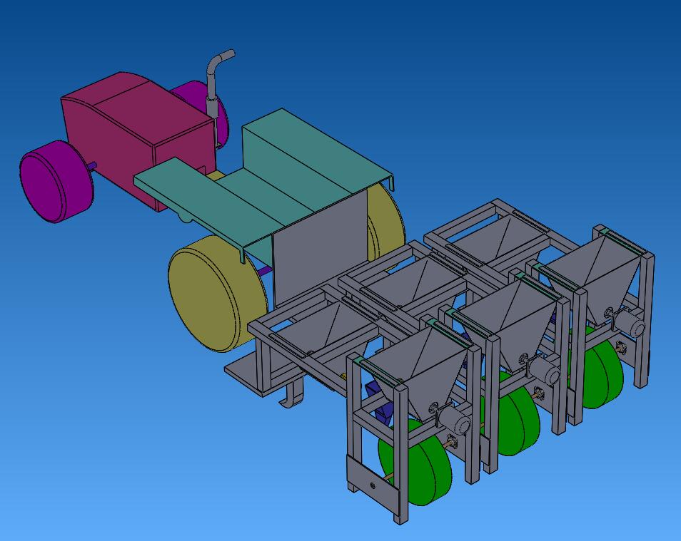 本科毕业设计 小麦播种机的设计（设计说明书+5张CAD图纸+SolidWorks三维图）