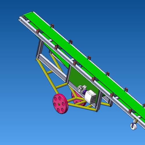 移动带式输送机的设计（设计说明书+CAD+solidworks+step+x_t）