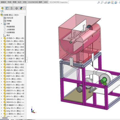 花生剥壳机的设计【说明书、CAD图纸、SolidWorks三维模型】   花生脱壳机