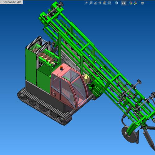 联合花生收获机设计（设计说明书_论文+CAD图纸+solidworks三维图）2020