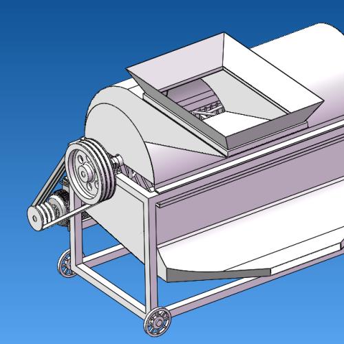 葵花脱粒机设计【结构设计】【设计说明书、cad图纸、sw三维、答辩稿ppt】