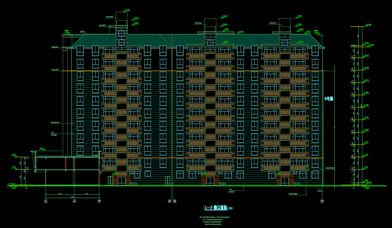 某高层住宅楼全套图（CAD)