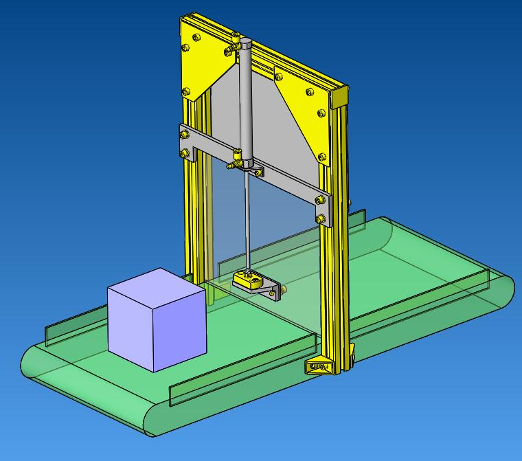 沟槽导轨卷帘门机构（SolidWorks）