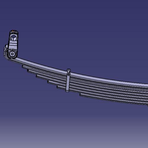 轻型载货汽车后悬架钢板弹簧设计（论文+CAD图纸+CATIA三维图+SW图纸）