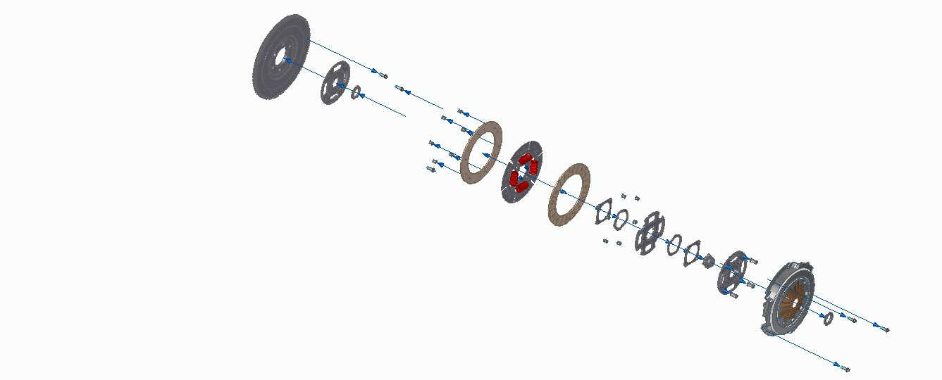 单片式离合器（用于轿车、卡车等）solid edge