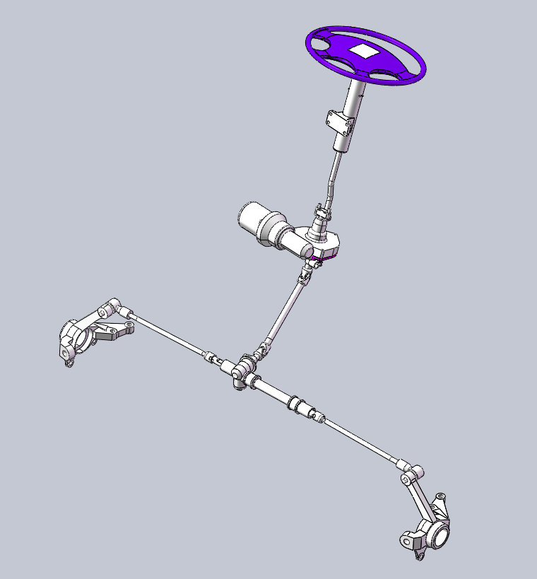 电子助力转向系统总成三维图（CATIA+SolidWorks）