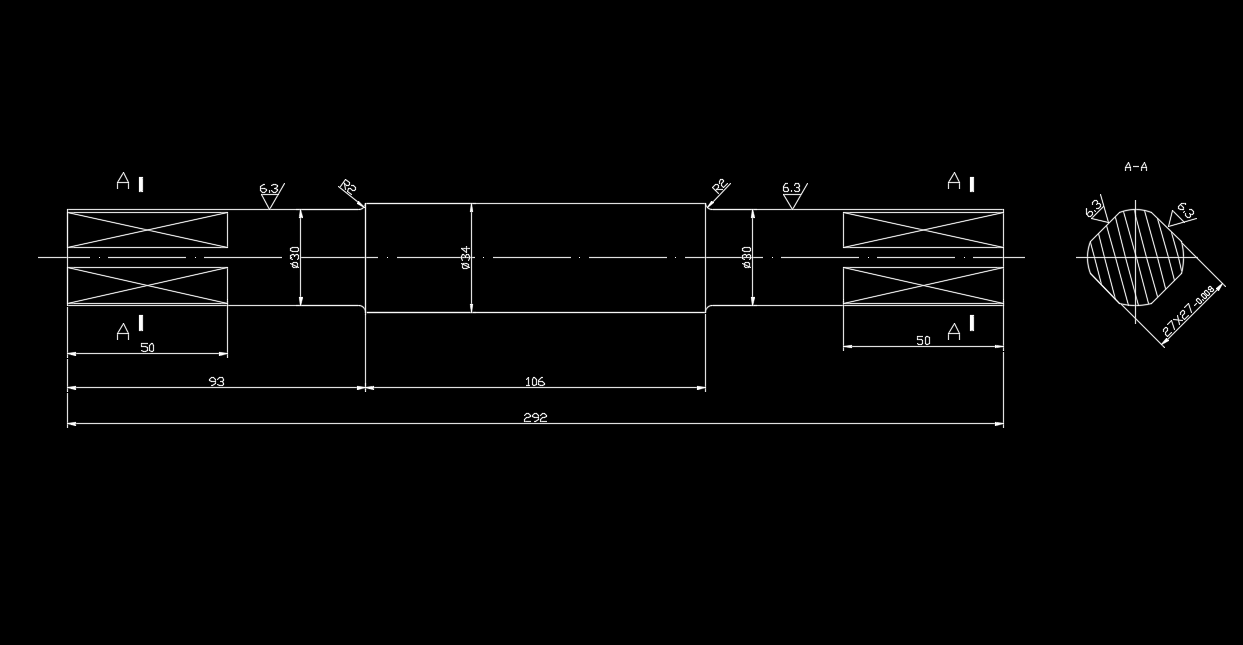 方头轴端车削机构设计（CAD+3D)