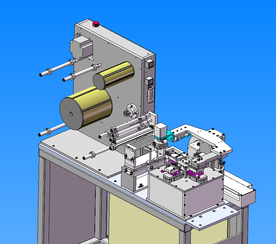 全自动贴膜机(STEP+SolidWorks)