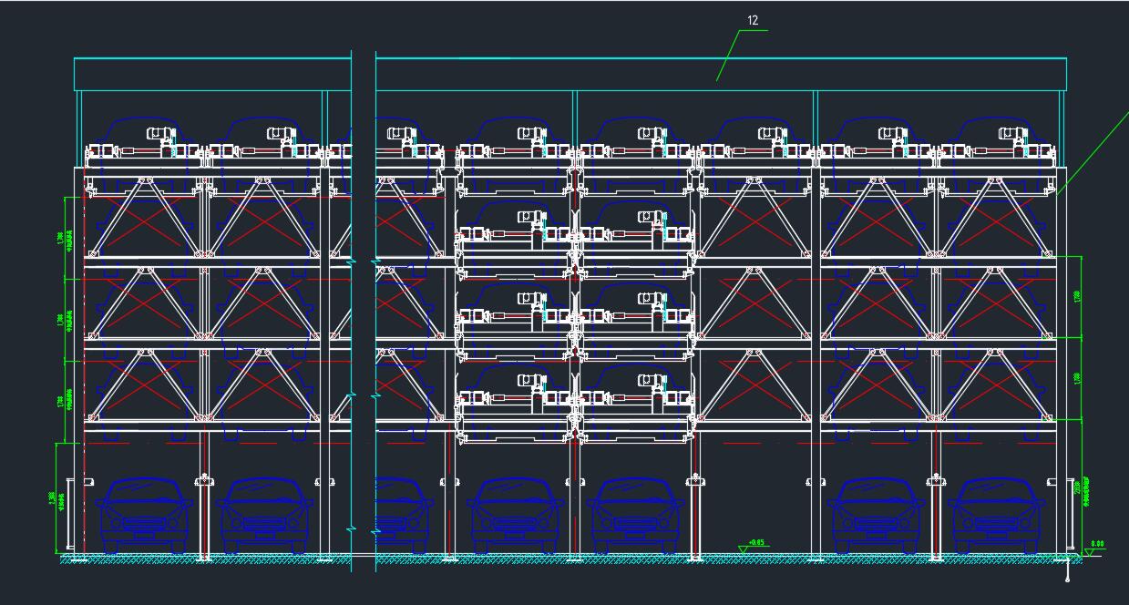 升降横移式立体车库(CAD)