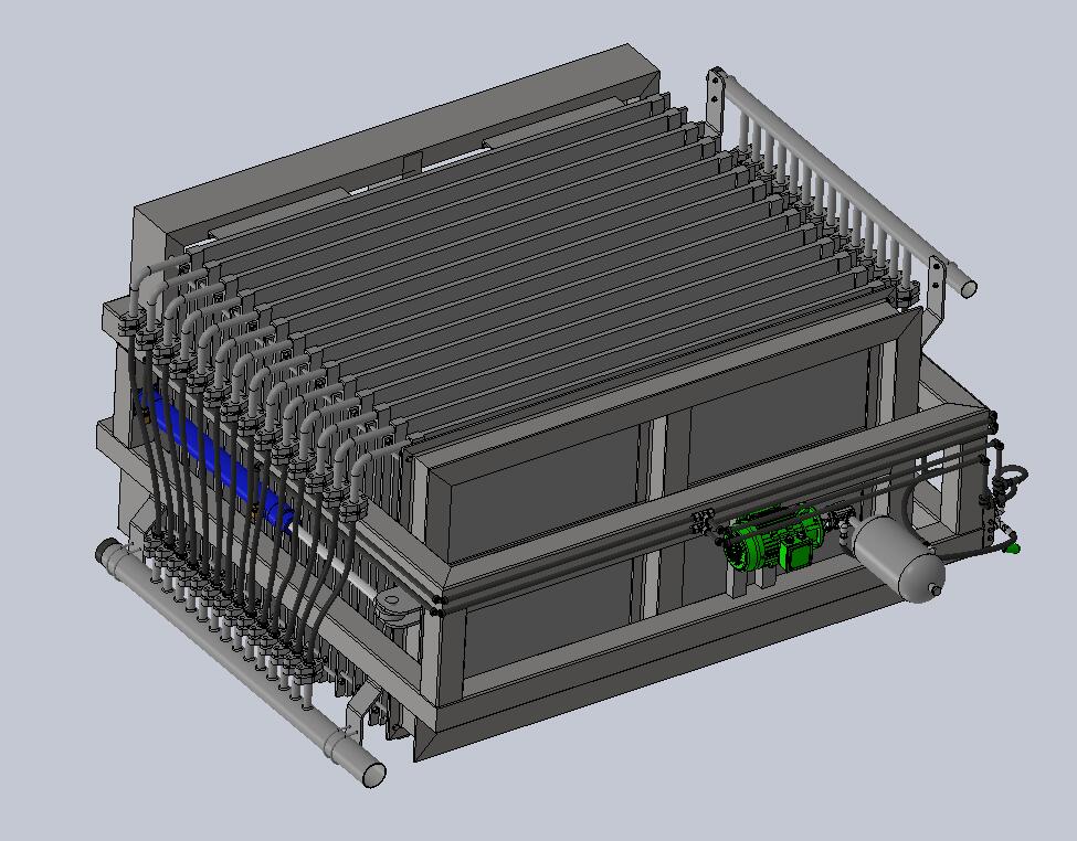 水平平板速冻机（SolidWorks）