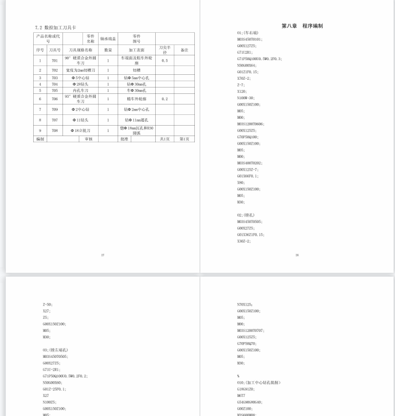 轴承端盖加工工艺说明书——33页