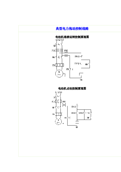 典型电力拖动控制线路